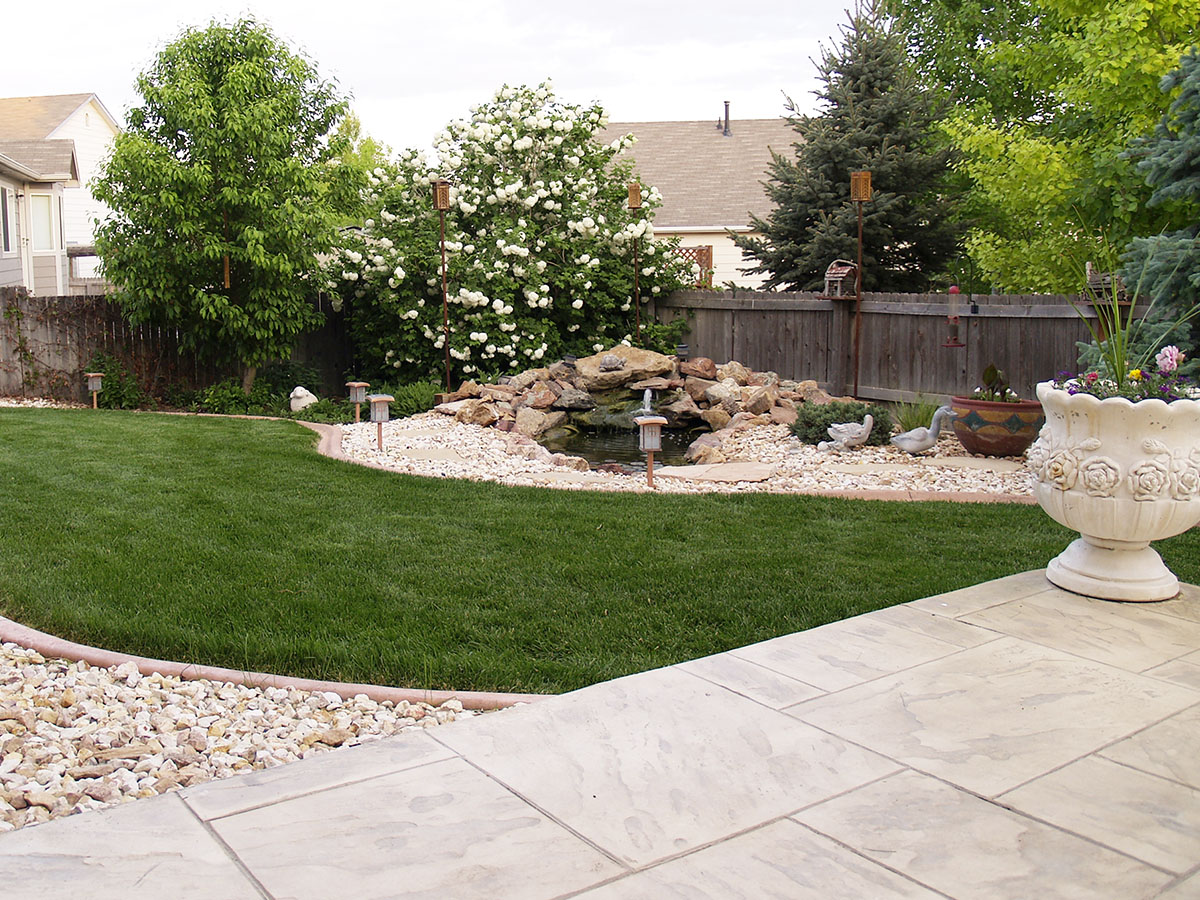 image of a landscapped yard