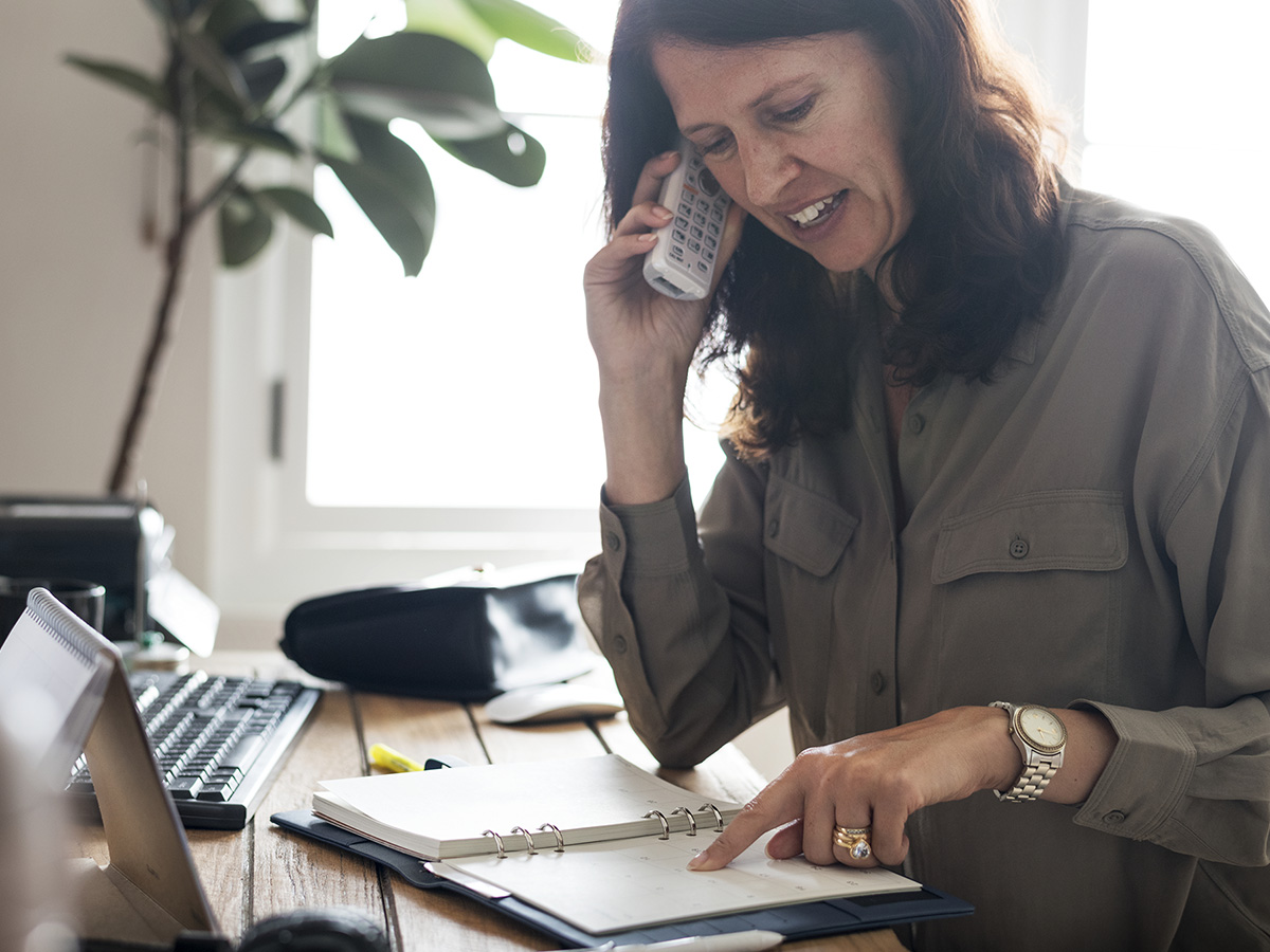 Image of a woman scheduling