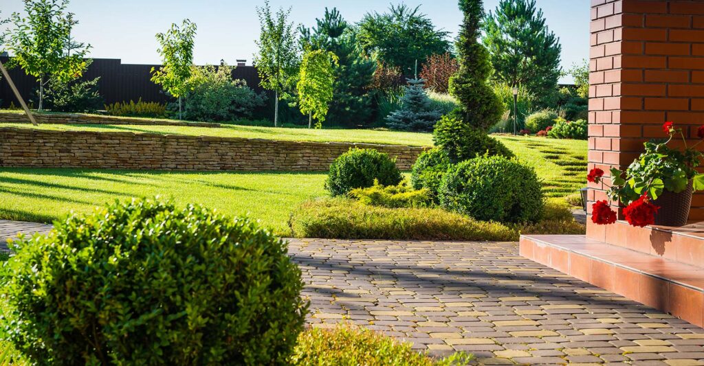 Image of a landscaped yard